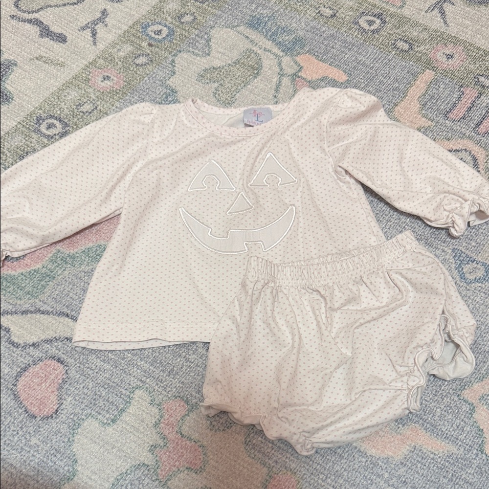 Lillie & Lilah Pink Dot Pumpkin Set